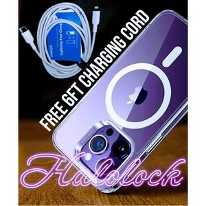 NEW in box Halo lock Iphone 14 pro case w/ FREE IPHONE fast charger cord